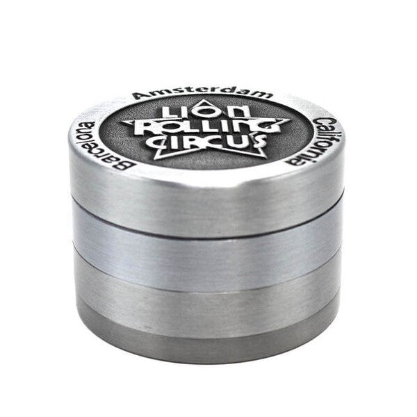 Grinder Pollinator Metal Rolling Circus Silver 50 mm.