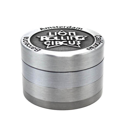 Grinder Pollinator Metal Rolling Circus Silver 50 mm.