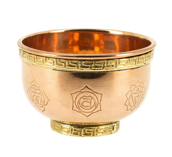 Incensario Cuenco 7 Chakras Cobre & Laton 8x5 cm.