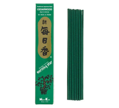 Incienso Morning Star Cedro 50 Sticks & Holder