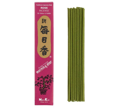 Incienso Morning Star Rosa 50 Sticks & Holder