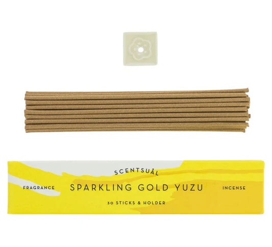 Incienso Scentsual Cítrico Yuzu 30 Sticks & Holder