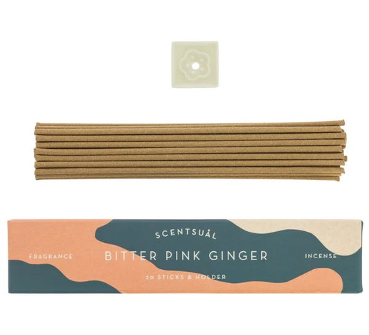 Incienso Scentsual Jengibre Rosa 30 Sticks & Holder