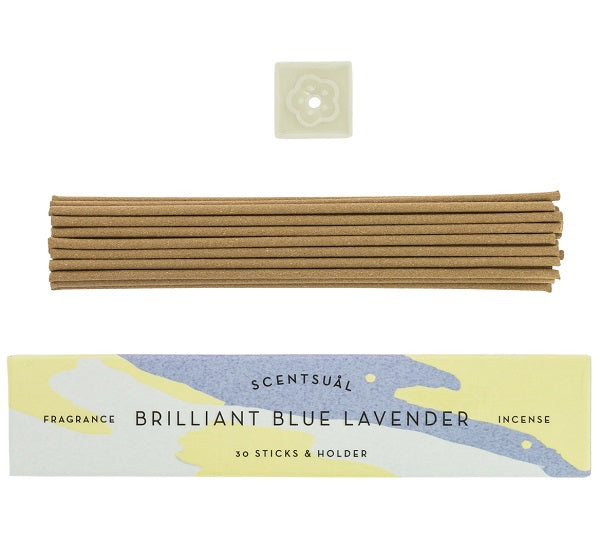 Incienso Scentsual Lavanda Azul 30 Sticks & Holder