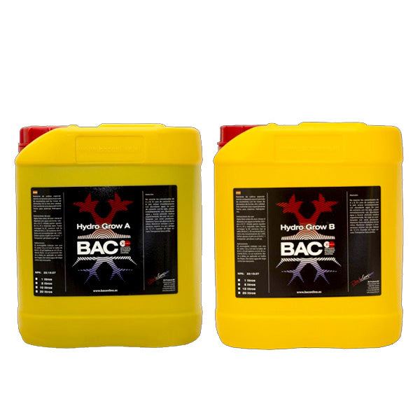 Kit Hidro Grow A&B 5 lt | Fertilizante Base Crecimiento para Hidroponia | BAC