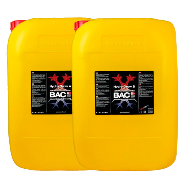 Kit Hidro Grow A&B 20 lt | Fertilizante Base Crecimiento Hidroponia Mayor Formato | BAC
