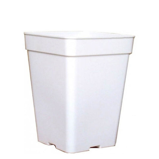 Maceta Cuadrada Blanca 18 x 18 x 25.5 cm. 5.5 lt. - 25 ud.