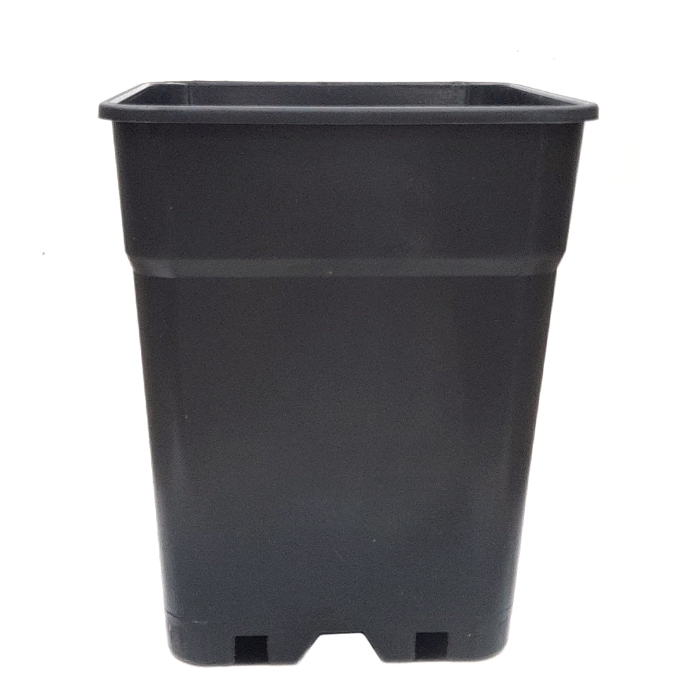 Vaso Quadrato Nero Hercules 20x20x27.5 cm. 7 lt. - 30 pz.