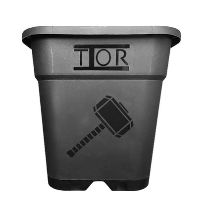 Vaso Quadrato Nero Thor 24x24x28 cm. 11 lt. - 30 pz.