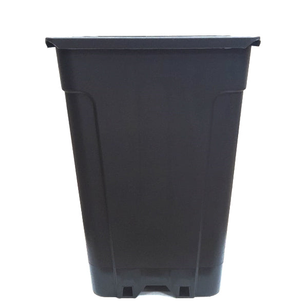 Vaso Quadrato Nero Thor Eco 20x20x27.5 cm. 7 lt. - 30 pz.