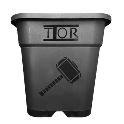 Vaso Quadrato Nero Thor 28x28x28 cm. 14 lt. - 20 pz.
