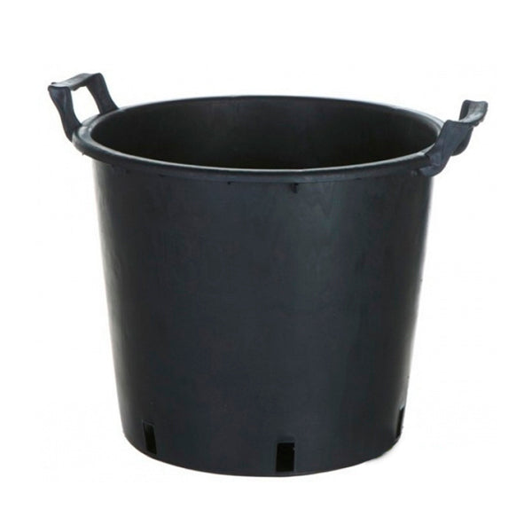 Round Black Pot with Handles 40 cm - 36 lt.