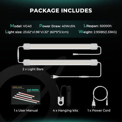 LED Mars Hydro VG40 40W T5 Waterproof