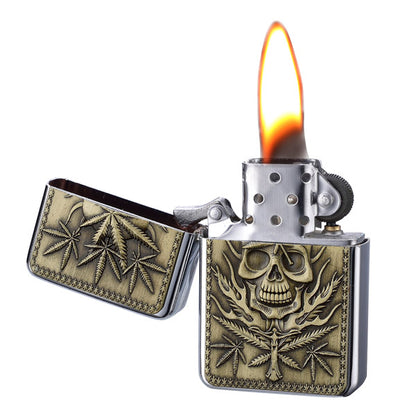 Accendino a Benzina Leaf & Skull