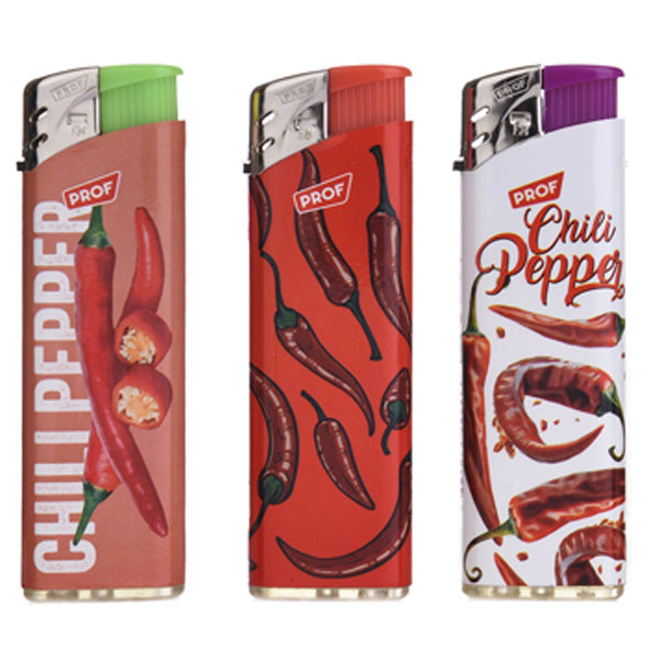 Mechero Piezo 50 ud. Chilli Peppers.