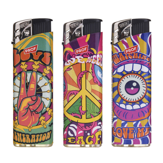 Mechero Piezo 50 ud. Hippie mod. 2