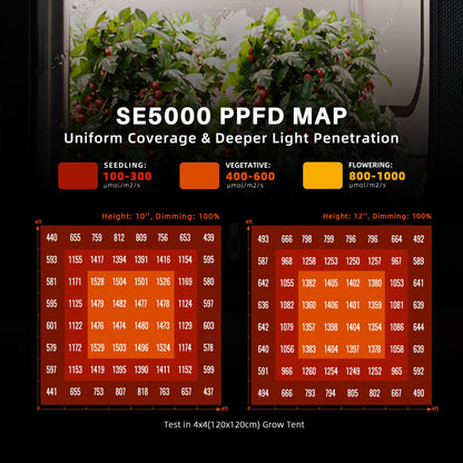 Kit Spider Farmer SE5000 Smart Completo 120x120 con GGS