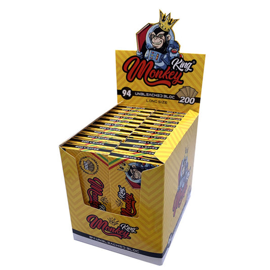 Papel Monkey King  94 mm. Block 200 Wood Unbleached 24 ud.