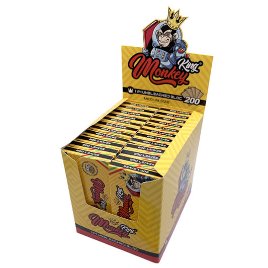 Papel Monkey King 1.1/4  Block 200 Unbleached 24 ud.
