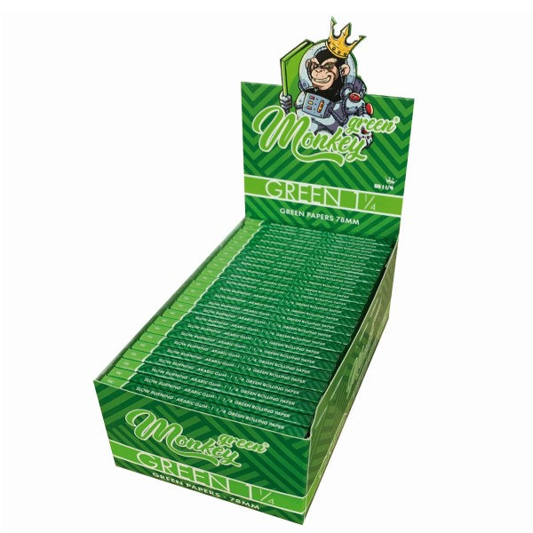 Monkey King Rolling Papers 1 1/4 - Green - 50 ct.
