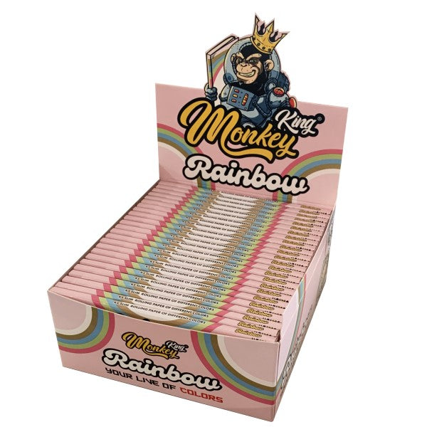 Cartine Monkey King Size Slim Colori Rainbow 50 pz.