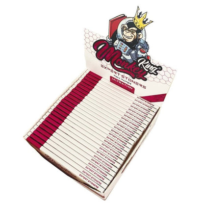Monkey King Size Slim Pink Rolling Papers for Expert Stoners - 50 units