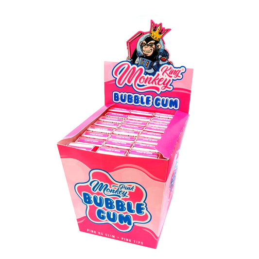 Papel Monkey King Size Slim & Tips Smell Bubblegum Pink 24 ud.
