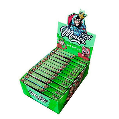 Monkey King Size Slim Rolling Papers & Tips Wild Edition 24 units
