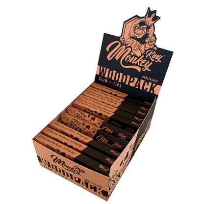 Cartine Monkey King Size Slim & Tips Wood Pack Grezze 24 pz.