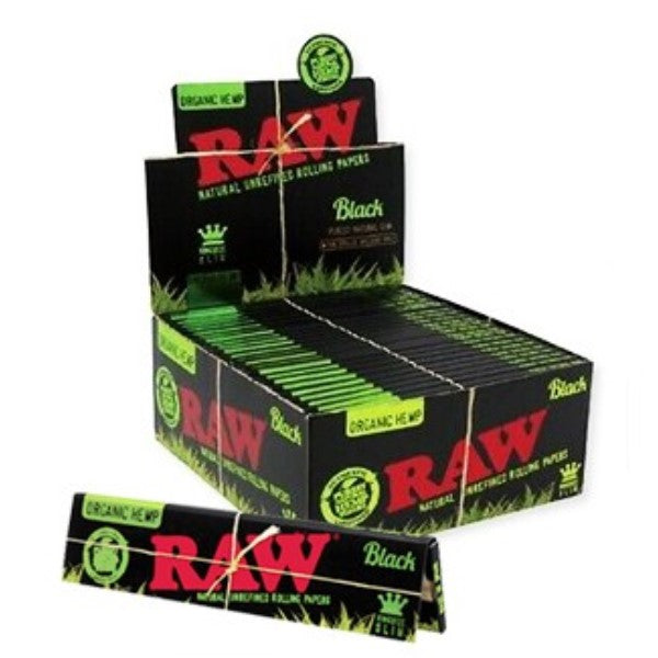 Carta Raw Black Organic King Size Slim 50 libretti