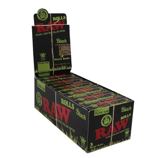 Carta Raw Black Organic Rolls 12 pz.