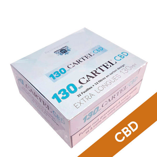 Rolling Papers Display Box 130 mm & Tips CBD 24 pcs.