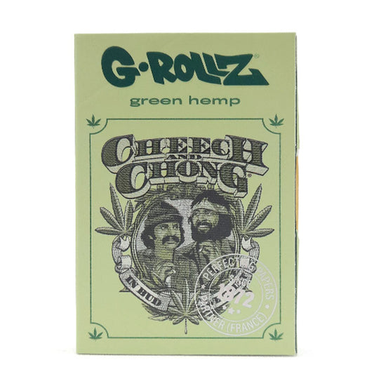 Papel de fumar G-Rollz 1.1/4 Tips & Tray Cheech & Chong  Green 16 librillos
