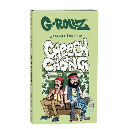 G-Rollz Rolling Paper 1.1/4 Tips & Tray Cheech & Chong Sofa Green 16 Booklets