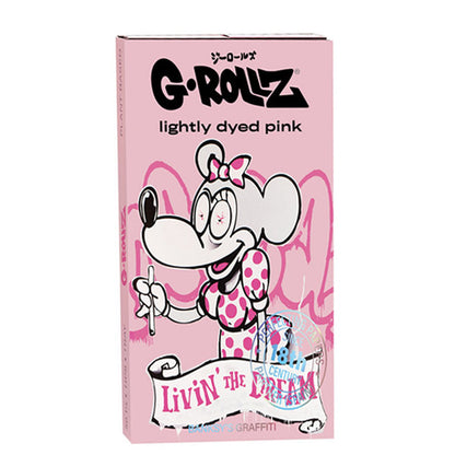Cartine G-Rollz 1.1/4 Tips & Tray Livin The Dream Pink 16 libretti