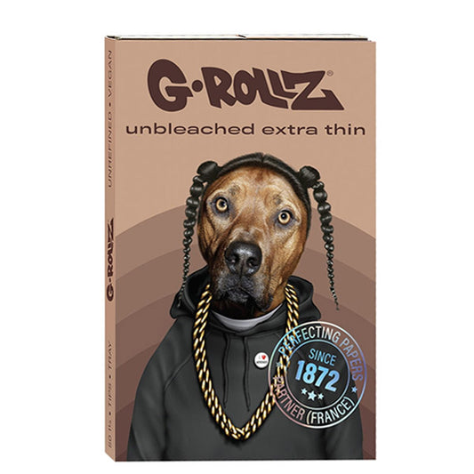 G-Rollz 1 1/4 Rolling Papers with Tips & Tray Pet Rock Rap 16 booklets