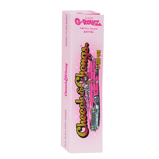 G-Rollz K.S. Rolling Papers & Tips Cheech & Chong Lowrider Pink 24 Booklets
