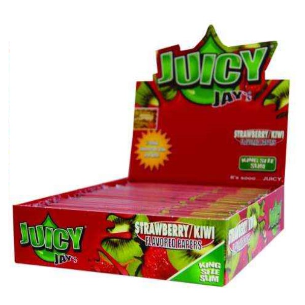 Juicy Jay's King Size Rolling Papers Strawberry & Kiwi 24 pc.