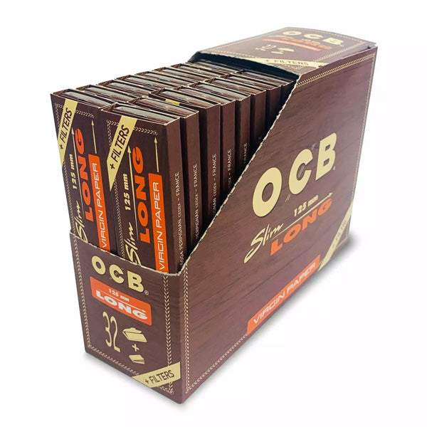 Cartine OCB King Size Slim Virgin Lunghe & Filtri 125 mm. 32 libretti