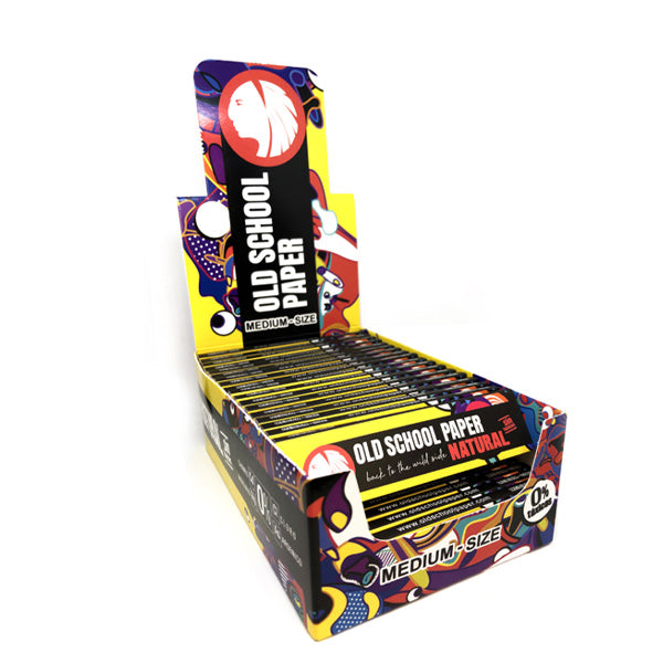 Papel de fumar Old School  Medium 92 mm. 50 librillos