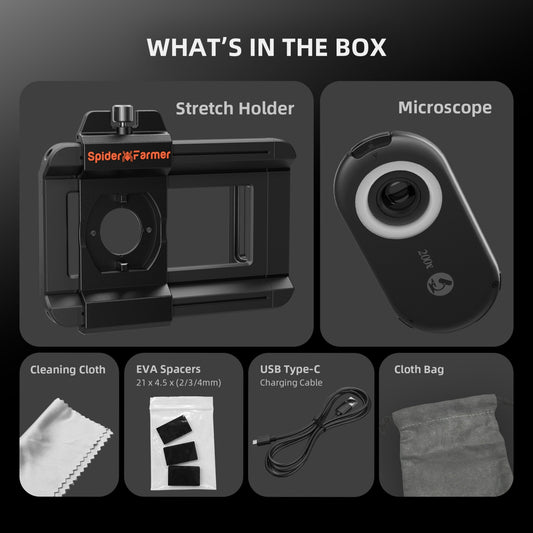 Microscopio Spider Farmer 200X para Smartphone
