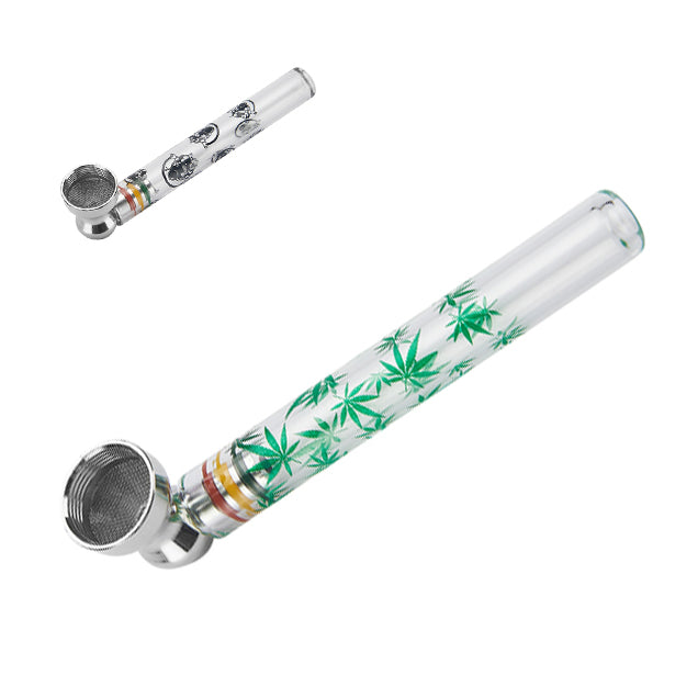 Crystal & Metal Pipe Astro & Leaf 90 mm. Mixed Design