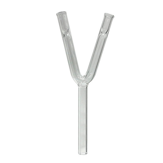 Crystal Pipe Double Mouthpiece Y 14 cm.