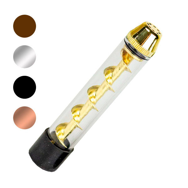 V12 Metal & Glass Twisty Blunt Pipe