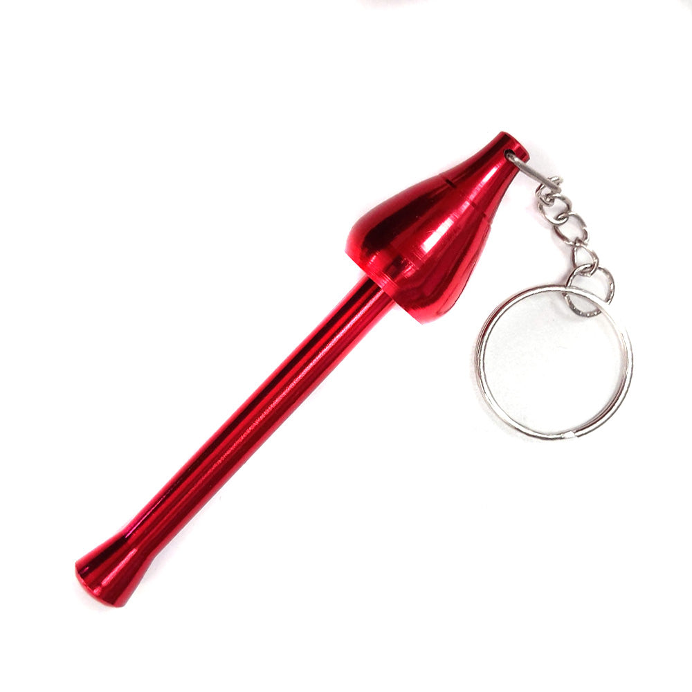 Metal Pipe Keychain Red Mushroom 90 mm.