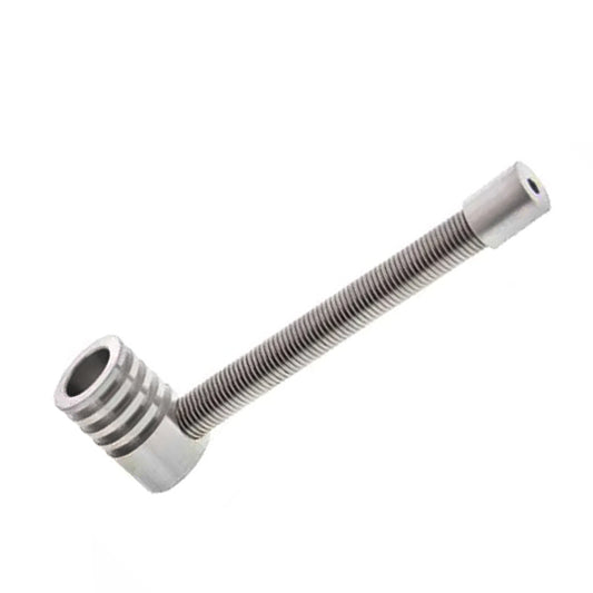Pipa Metal Muelle Silver  10 cm.