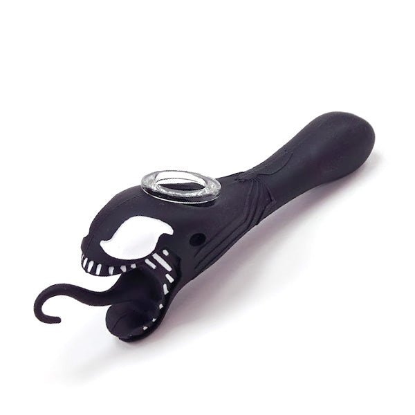 Silicone Pipe & Glass Bowl Poison 14 cm.