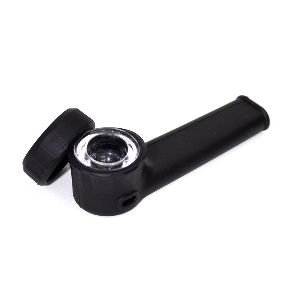 Silicone Pipe & Glass Bowl Cover Black 90 mm.