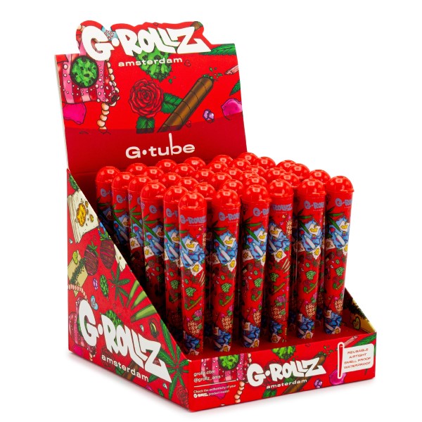 Portasigarette G-Rollz 125 mm. Rosso 36 pz.