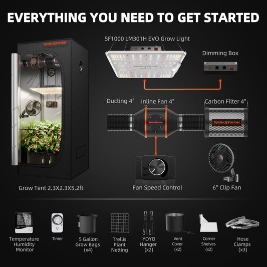 Kit Spider Farmer SF1000 Completo 70x70
